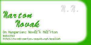 marton novak business card